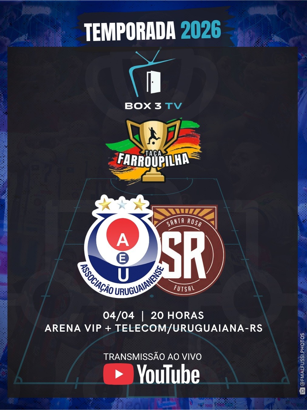 Post: 🏆 Taça Farroupilha 2026 
⚽ Arena VIP + T…